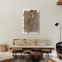 3D Beige Wall Art