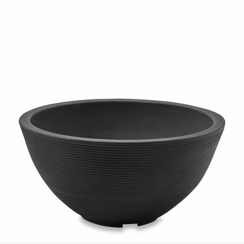 Delano 26 Inches Round Planter Bowl (Caviar Black)