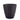 Pleat 23 Inches Round Planter (Caviar Black)