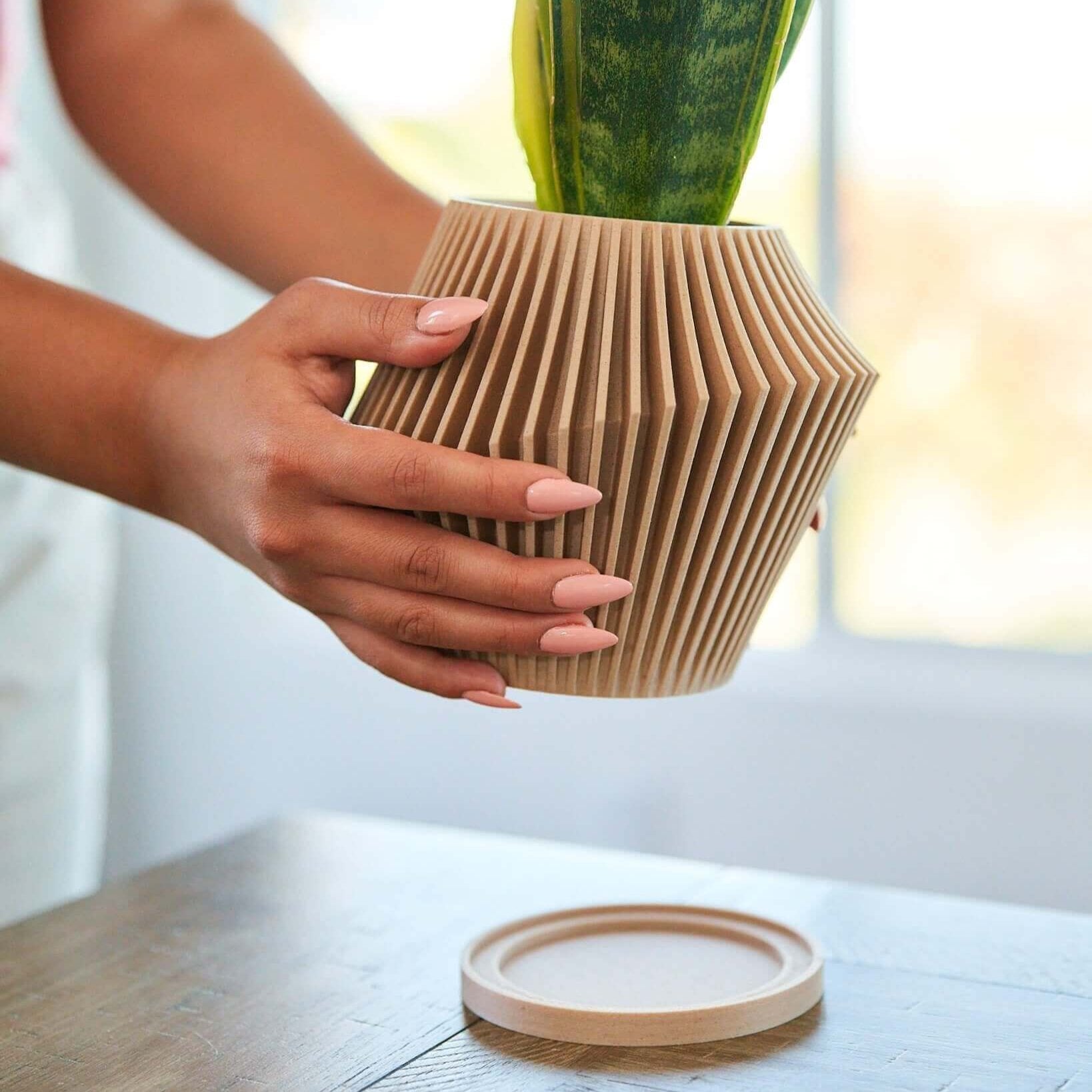 modern plant pot indoor Flower Pot Indoor Decor | Eco-Friendly | Unique Indoor Plant Pot | Minimalist Planter | Biophilic Design | Recyclable Material | Textured Plant Pot | Organic | Free U.S. Shipping